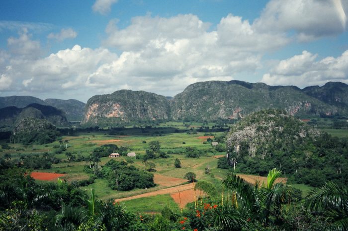 CUBA: The countryside and the rocks in the Vinales Valley are striking. Tobacco is cultivated in this region.